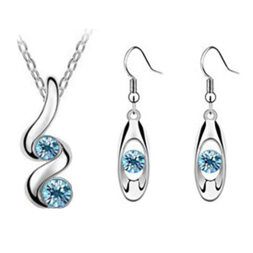 Sales Today Deals Prime Clearance 2024 New Diamond-Studded Creative Earrings Elet Temperament Long Four-Leaf Earrings Pendant Jewelry Birthday Gifts for Women Girls B-Blue